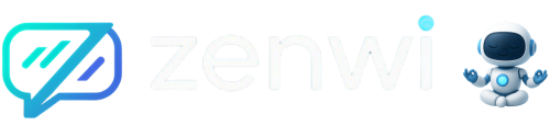Zenwi Chatbot IA - Logo (FULL white) & Chatbot